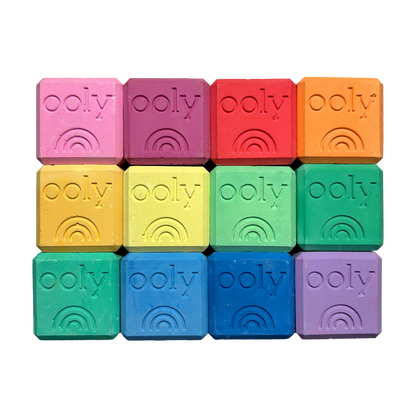 OOLY Chalk-O-Rama Block Sidewalk Chalk blocks in square pattern