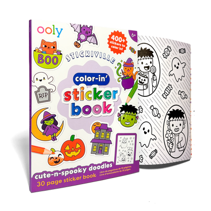 Stickiville: Color-in' Sticker Book - Cute n Spooky Doodles