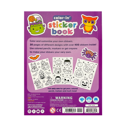 Stickiville: Color-in' Sticker Book - Cute n Spooky Doodles