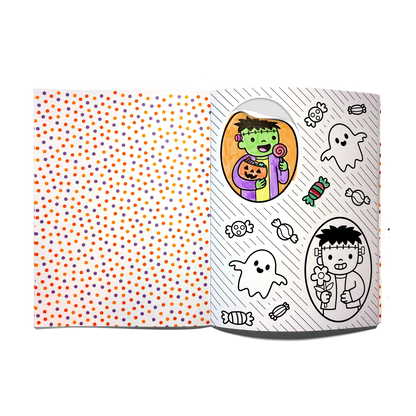 Stickiville: Color-in' Sticker Book - Cute n Spooky Doodles