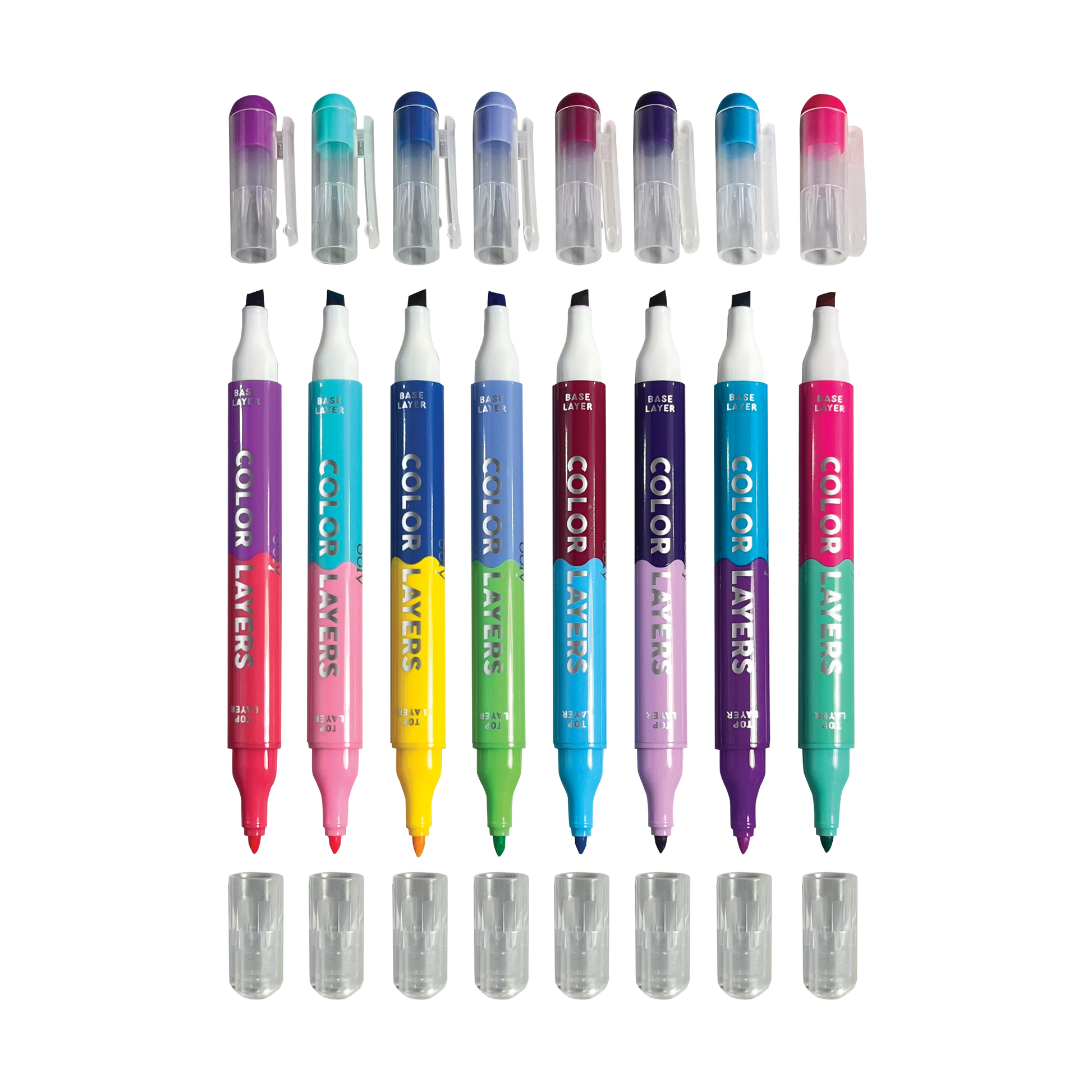 Color Layers double ended layering markers with caps off