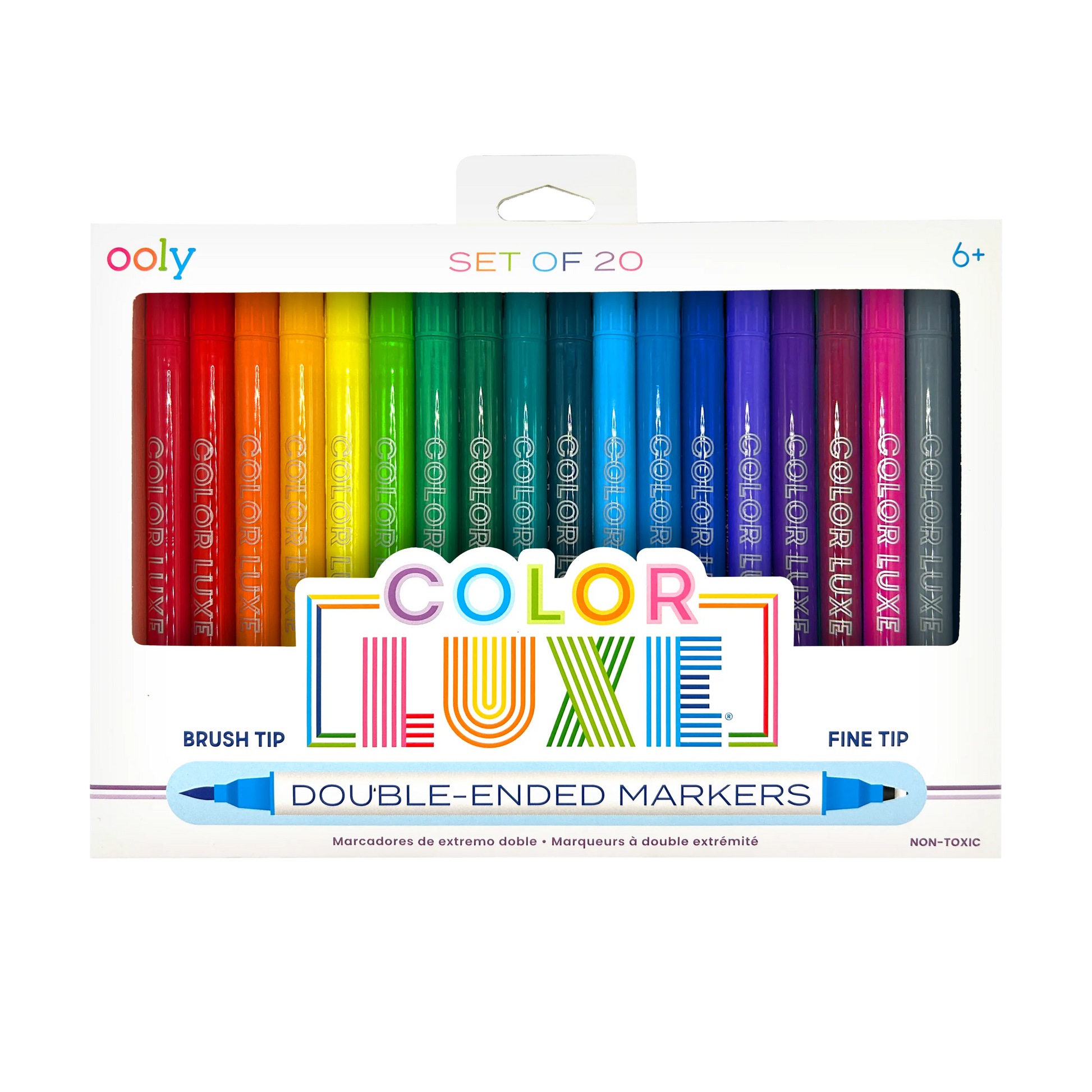 Front of packaging of OOLY Color Luxe Double-Ended Markers