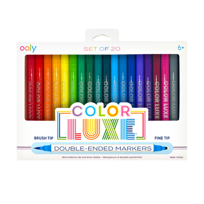 Front of packaging of OOLY Color Luxe Double-Ended Markers