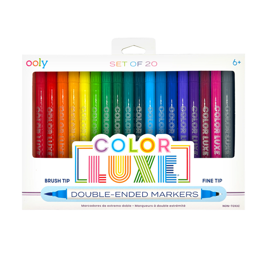 Front of packaging of OOLY Color Luxe Double-Ended Markers