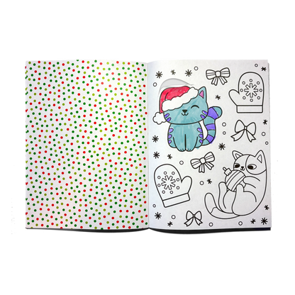Stickiville: Color-in' Sticker Book - Jolly Cheer Doodles