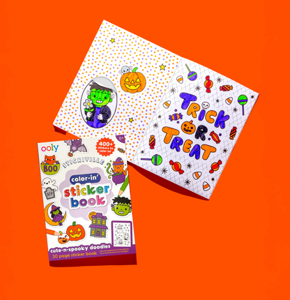 Stickiville: Color-in' Sticker Book - Jolly Cheer Doodles
