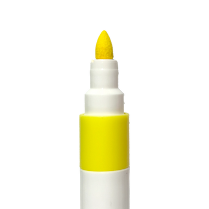 Close up of yellow paint marker tip from OOLY Colortopia Color By Number Paint Marker Kit - Epic Adventures set