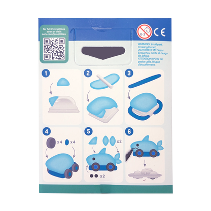 Creatibles: Air Dry Clay Car Kit - Speedy Shark (Set of 5 Colors)