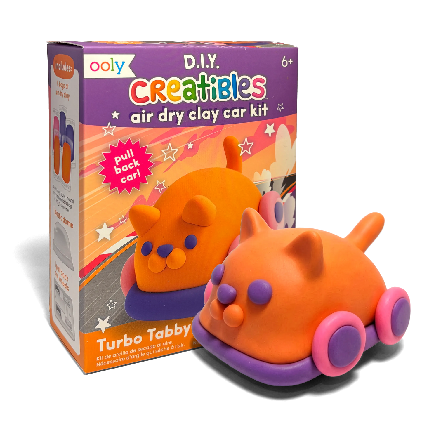 Creatibles: Air Dry Clay Car Kit - Turbo Tabby (Set of 5 Colors)