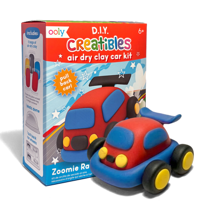 Creatibles: Air Dry Clay Car Kit - Zoomie Racecar (Set of 5 Colors)