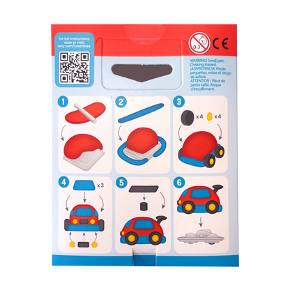 Creatibles: Air Dry Clay Car Kit - Zoomie Racecar (Set of 5 Colors)