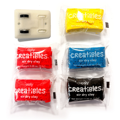 Creatibles: Air Dry Clay Car Kit - Zoomie Racecar (Set of 5 Colors)