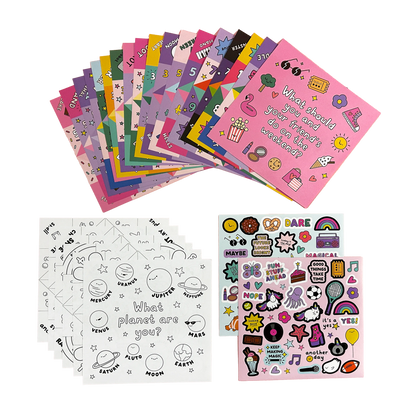 Complete contents of OOLY DIY Fortune Tellers Activity Kit
