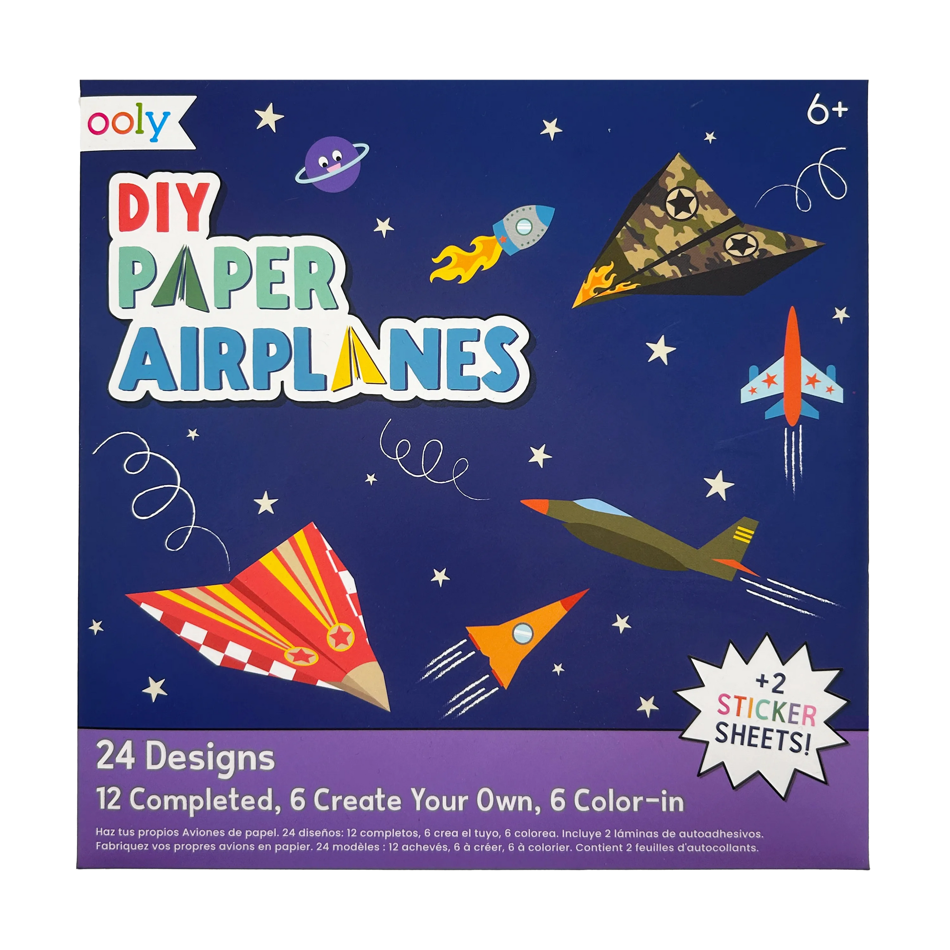 OOLY DIY Paper Airplanes Activity Kit front of packaging