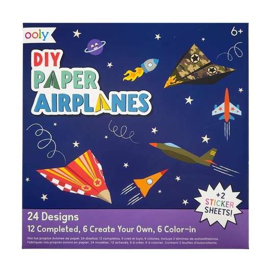 OOLY DIY Paper Airplanes Activity Kit front of packaging