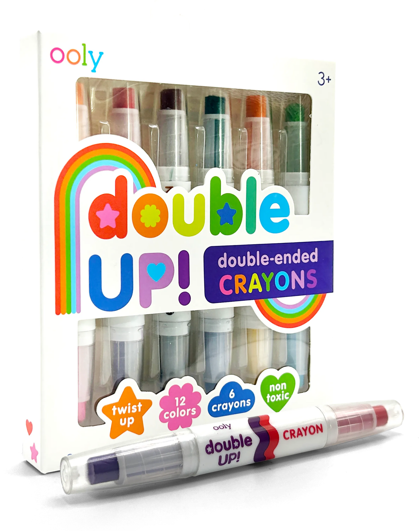 Quarter angle of OOLY Double Up! Double-Ended Crayons