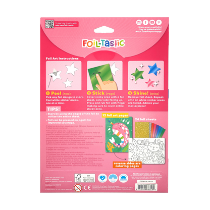 OOLY Foil-tastic Foil Art & Coloring Set - Whimsical World packaging back