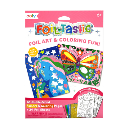 OOLY Foil-tastic Foil Art & Coloring Set - Whimsical World packaging front