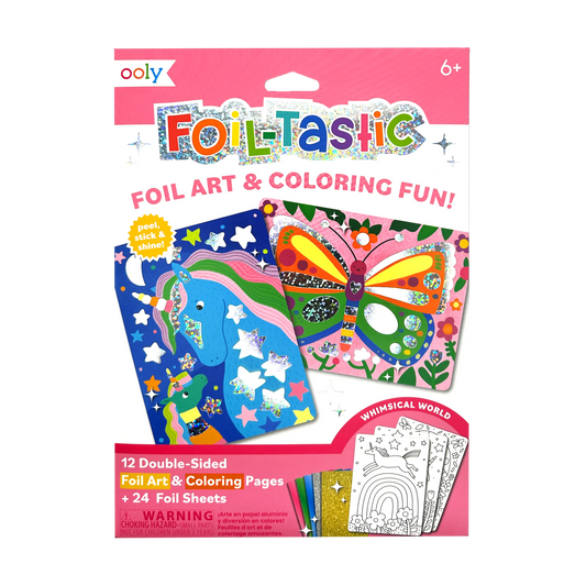 OOLY Foil-tastic Foil Art & Coloring Set - Whimsical World packaging front