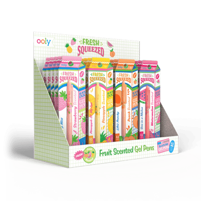 Fresh Squeezed: Black Ink Scented Gel Pens (Display of 24)