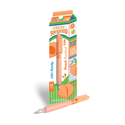 Fresh Squeezed: Black Ink Scented Gel Pen - Peach (1 PC)