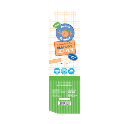 Fresh Squeezed: Black Ink Scented Gel Pen - Peach (1 PC)
