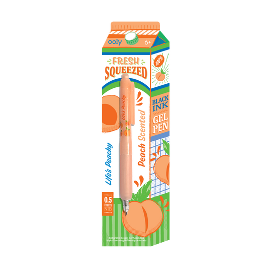 Fresh Squeezed: Black Ink Scented Gel Pen - Peach (1 PC)