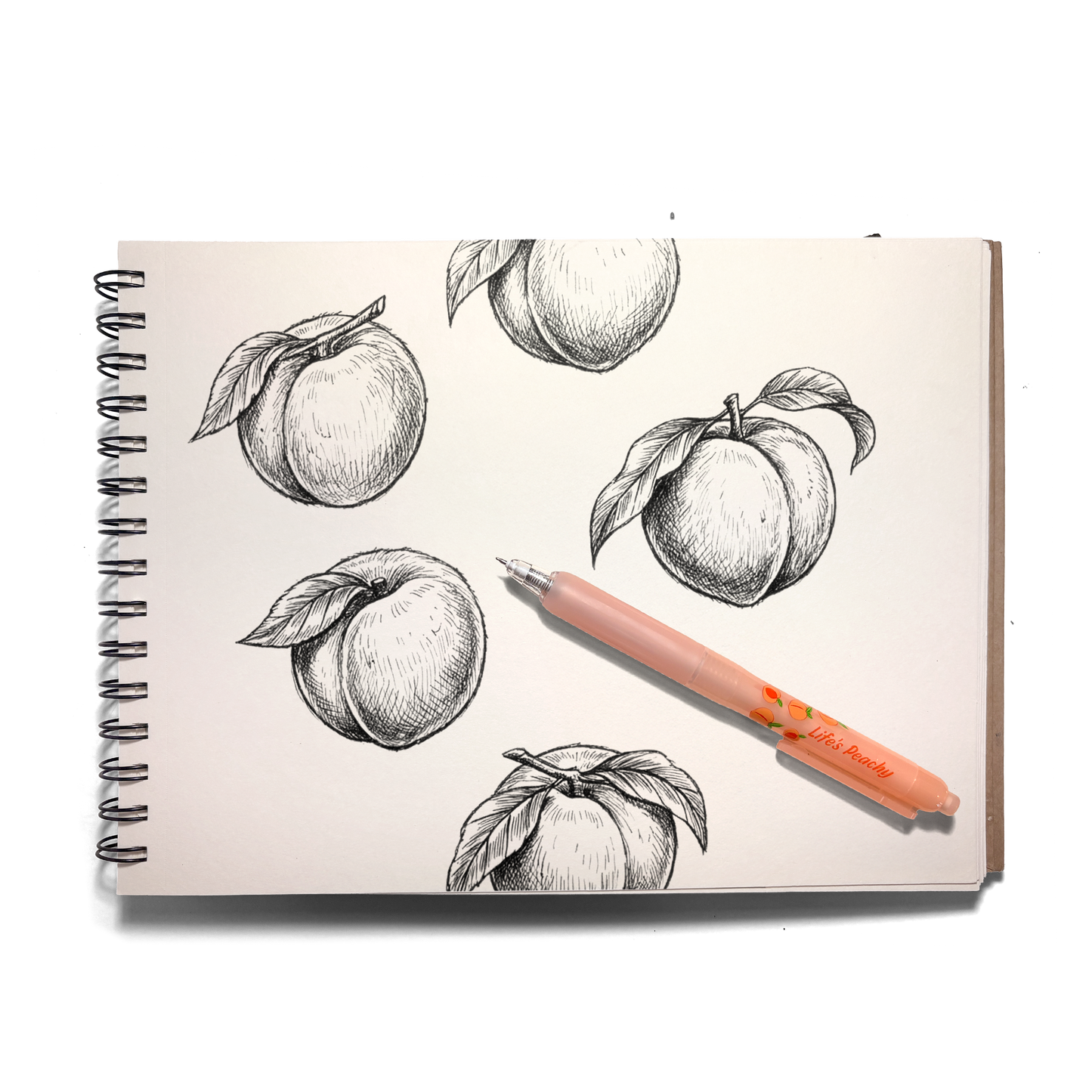 Fresh Squeezed: Black Ink Scented Gel Pen - Peach (1 PC)