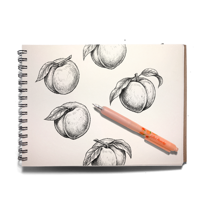 Fresh Squeezed: Black Ink Scented Gel Pen - Peach (1 PC)