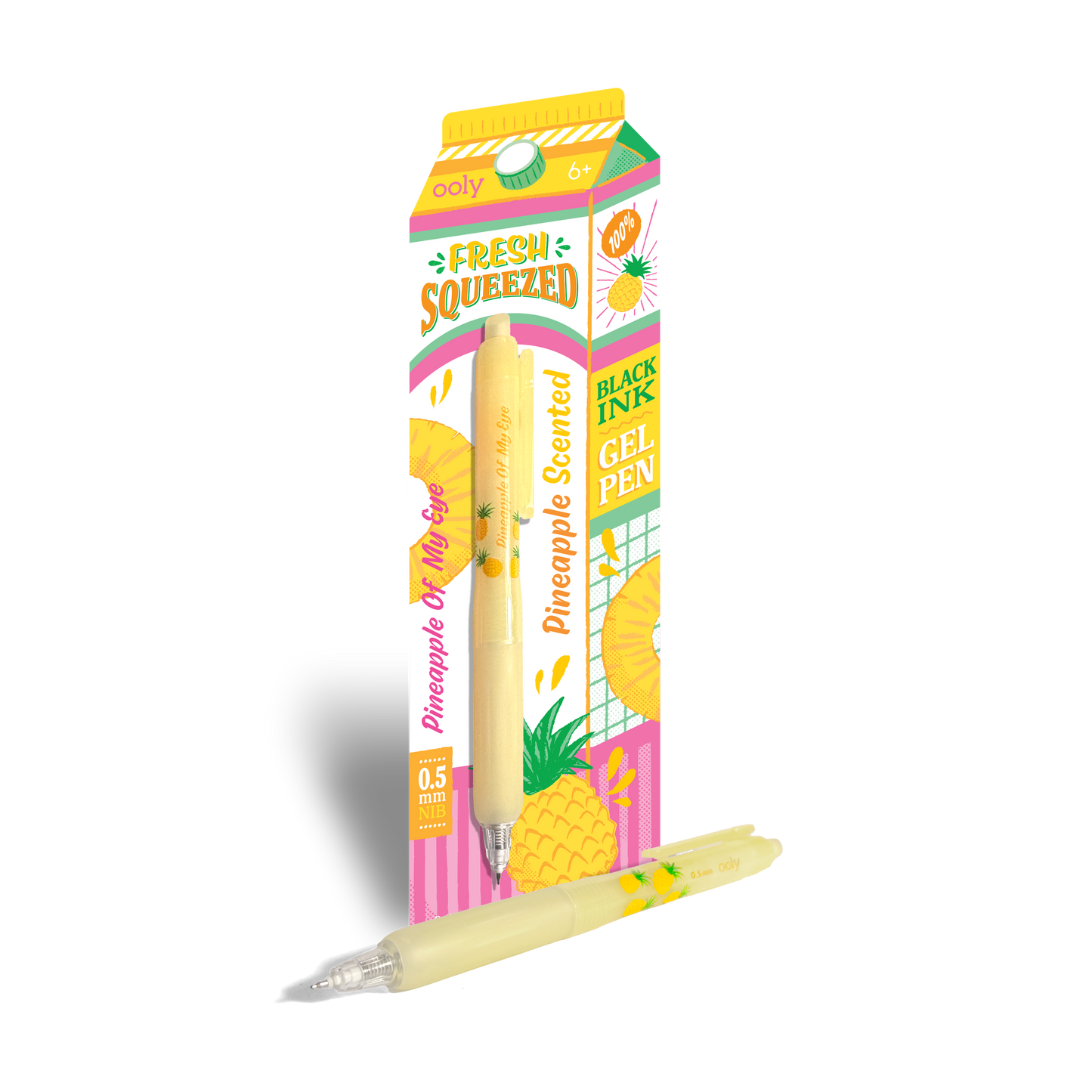 Fresh Squeezed: Black Ink Scented Gel Pen - Pineapple (1 PC)