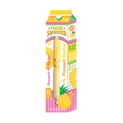 Fresh Squeezed: Black Ink Scented Gel Pen - Pineapple (1 PC)