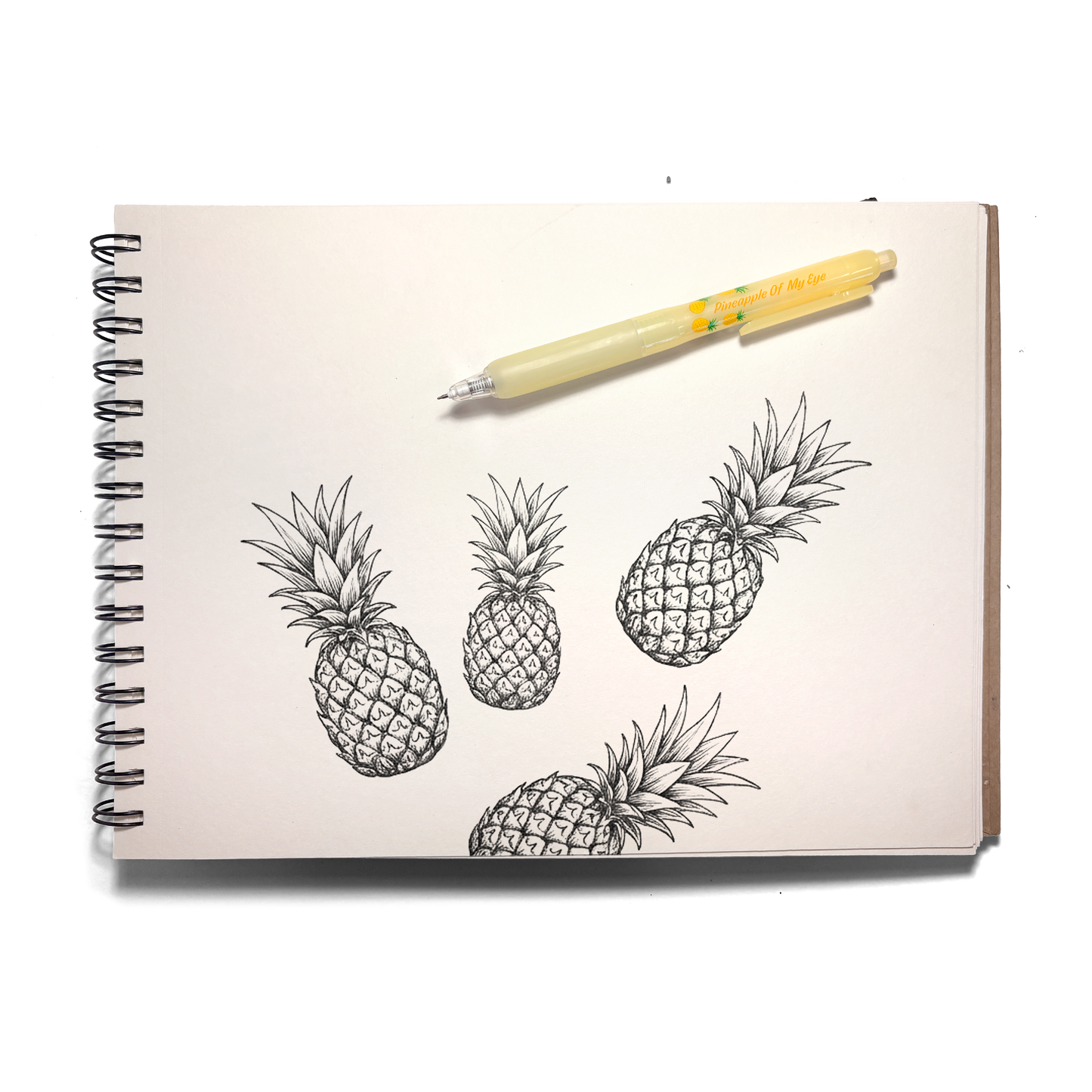 Fresh Squeezed: Black Ink Scented Gel Pen - Pineapple (1 PC)