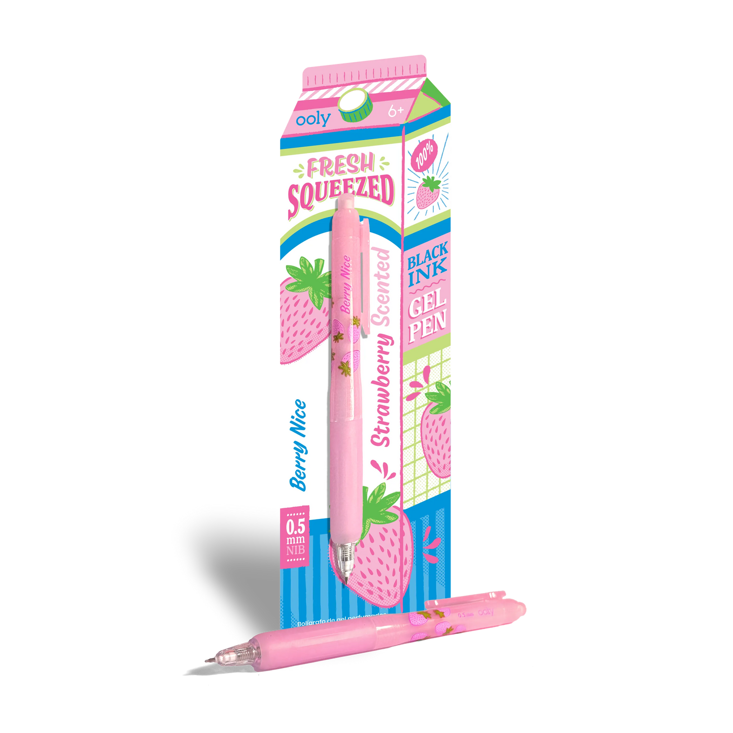 Fresh Squeezed: Black Ink Scented Gel Pen - Strawberry (1 PC)