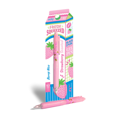 Fresh Squeezed: Black Ink Scented Gel Pen - Strawberry (1 PC)