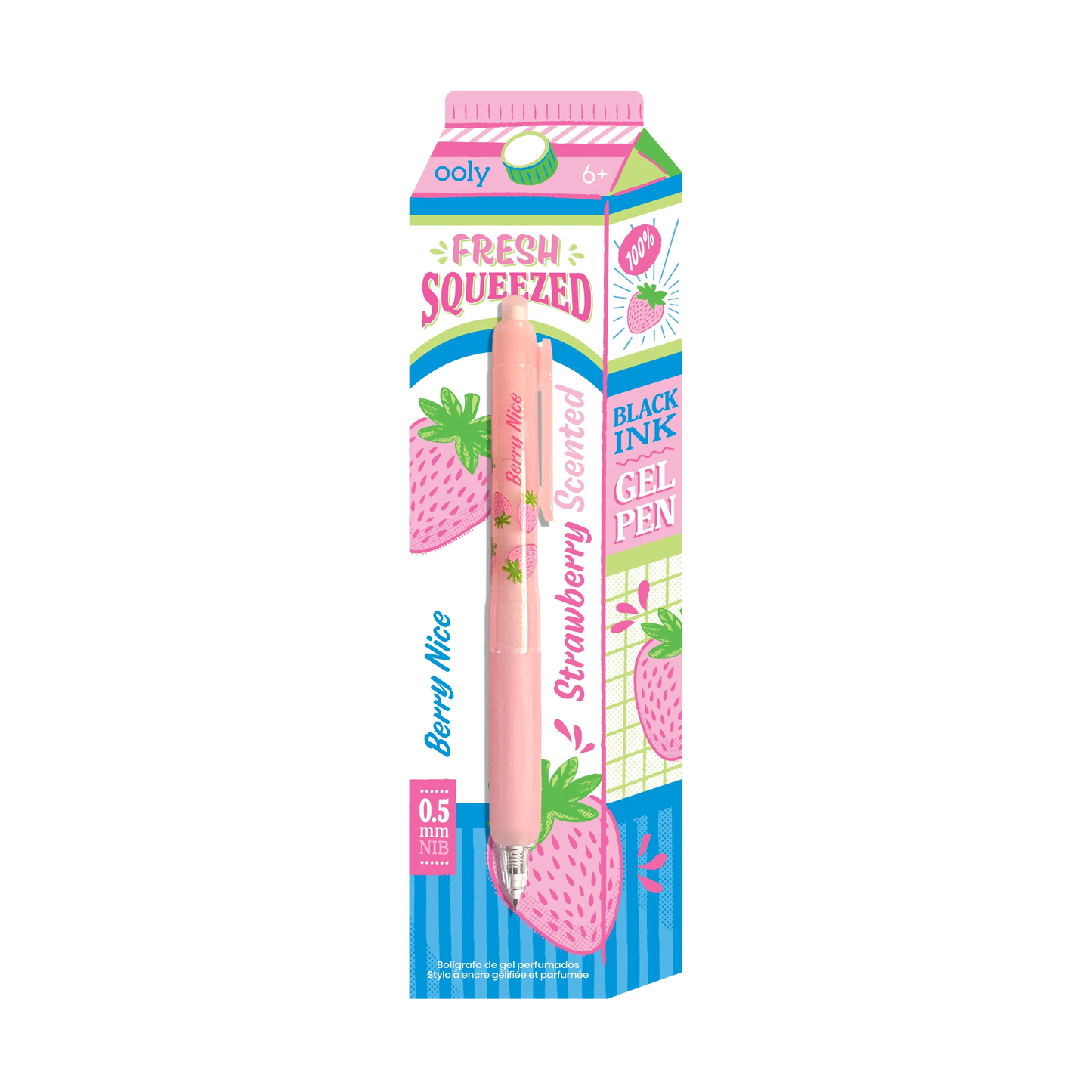 Fresh Squeezed: Black Ink Scented Gel Pen - Strawberry (1 PC)