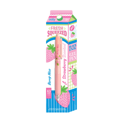 Fresh Squeezed: Black Ink Scented Gel Pen - Strawberry (1 PC)