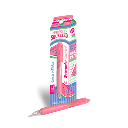 Fresh Squeezed: Black Ink Scented Gel Pen - Watermelon (1 PC)