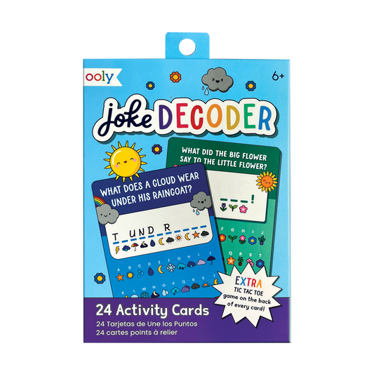 OOLY Joke Decoder Paper Games activity cart set front of packaging