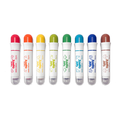 Jumbo Jots: Dual Tip Cone & Stamp Markers - Dinosaur (Set of 8)