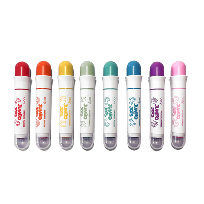 Jumbo Jots: Dual Tip Cone & Stamp Markers - Unicorn (Set of 8)