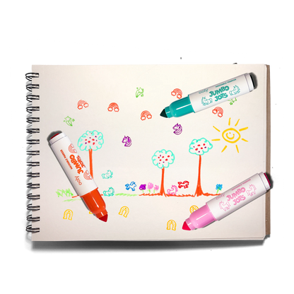 Jumbo Jots: Dual Tip Cone & Stamp Markers - Unicorn (Set of 8)