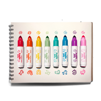 Jumbo Jots: Dual Tip Cone & Stamp Markers - Unicorn (Set of 8)