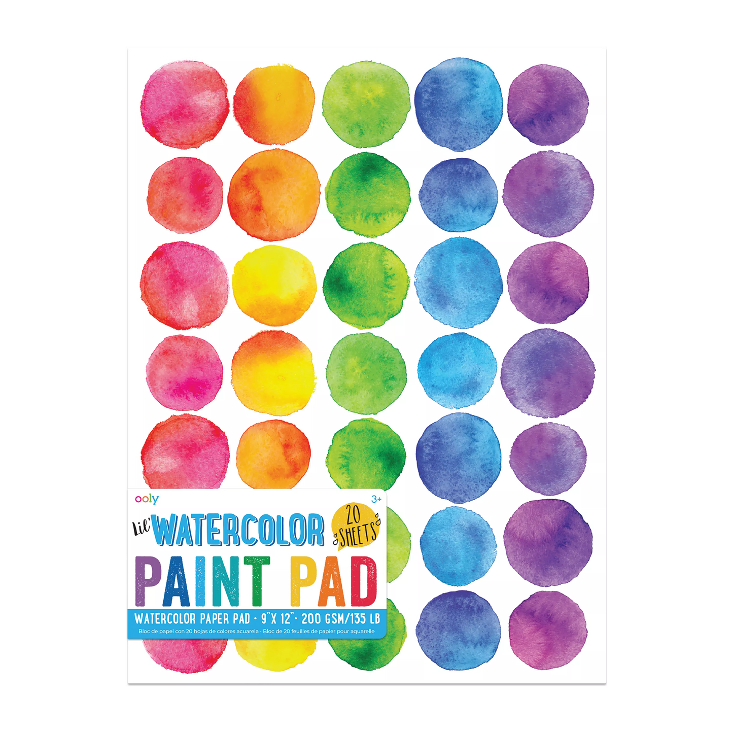 Front cover of OOLY Lil Watercolor Paint Pad