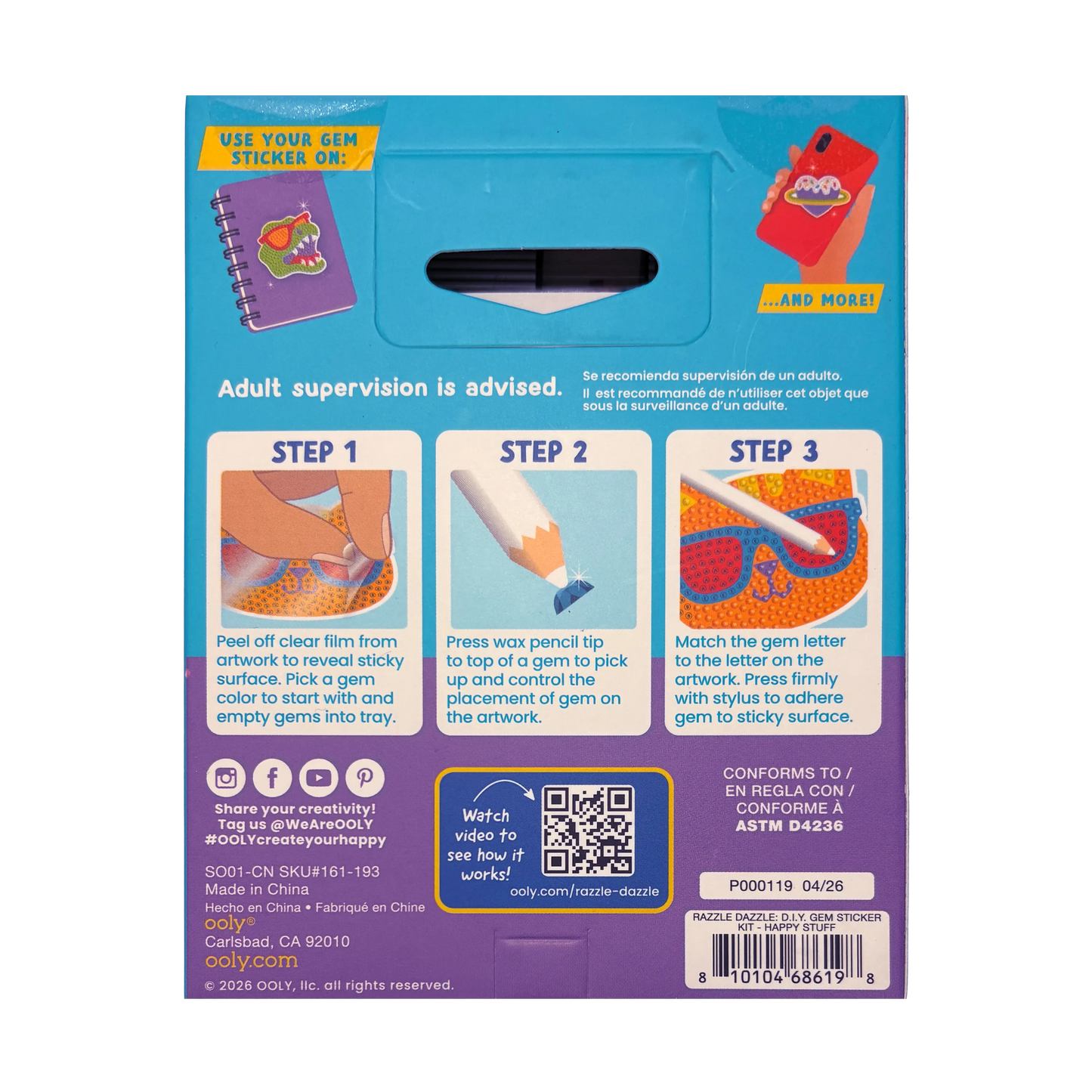 Mini Razzle Dazzle: D.I.Y. Gem Sticker Kit - Happy Stuff