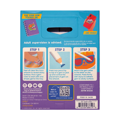 Mini Razzle Dazzle: D.I.Y. Gem Sticker Kit - Happy Stuff