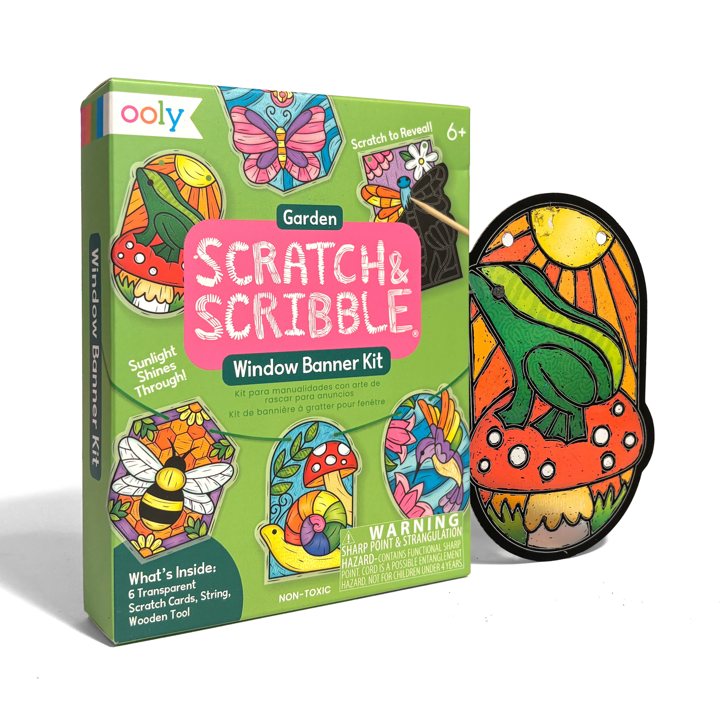 Mini Scratch & Scribble: Window Banner Kit - Garden (8 PC Set)