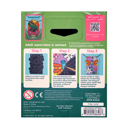 Mini Scratch & Scribble: Window Banner Kit - Garden (8 PC Set)