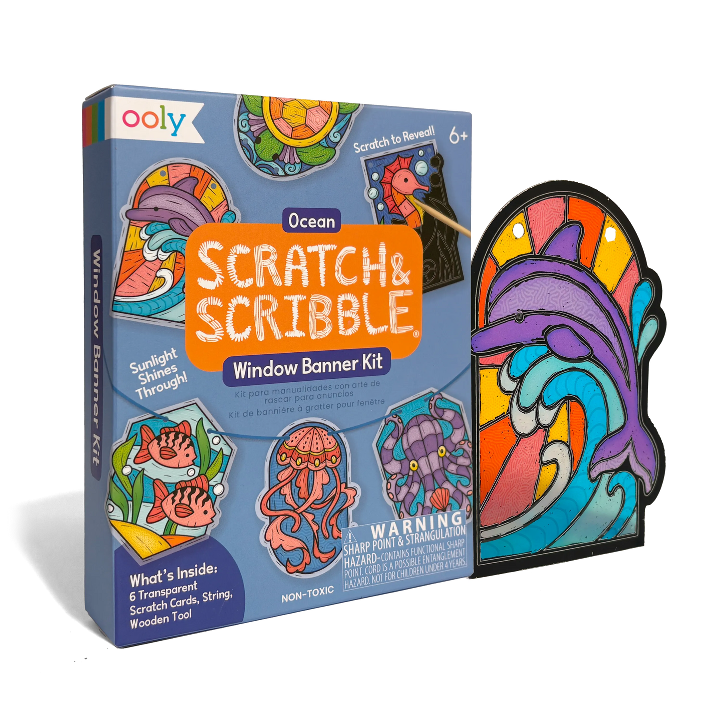 Mini Scratch & Scribble: Window Banner Kit - Ocean (8 PC Set)