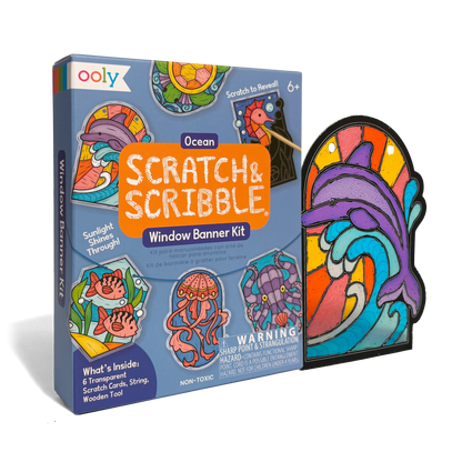 Mini Scratch & Scribble: Window Banner Kit - Ocean (8 PC Set)