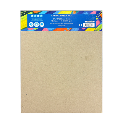 Back of Front of OOLY Paintology Canvas Paper Pad